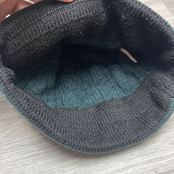 Vintage Eisbär Beanie Hat Cap Eistor Knit Merino Wool Aztec Tribal Teal‎ Blue main image 4